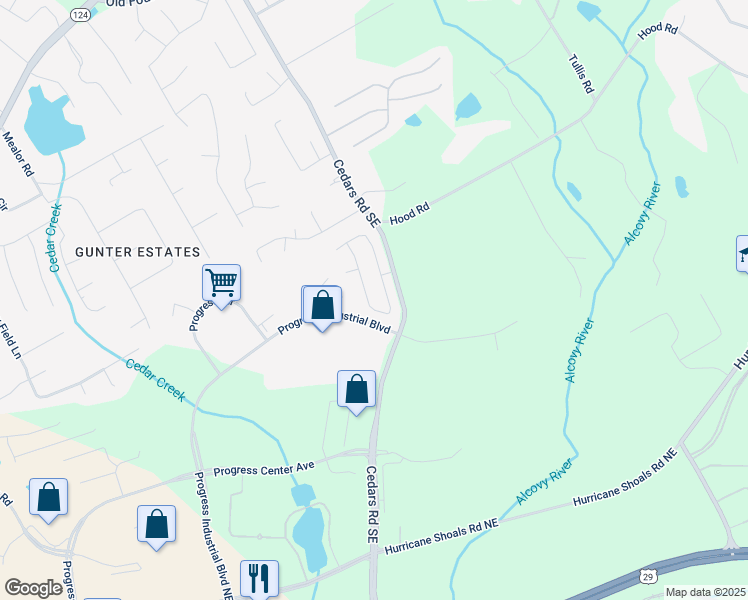 map of restaurants, bars, coffee shops, grocery stores, and more near 1777 Weatherbrook Circle in Lawrenceville