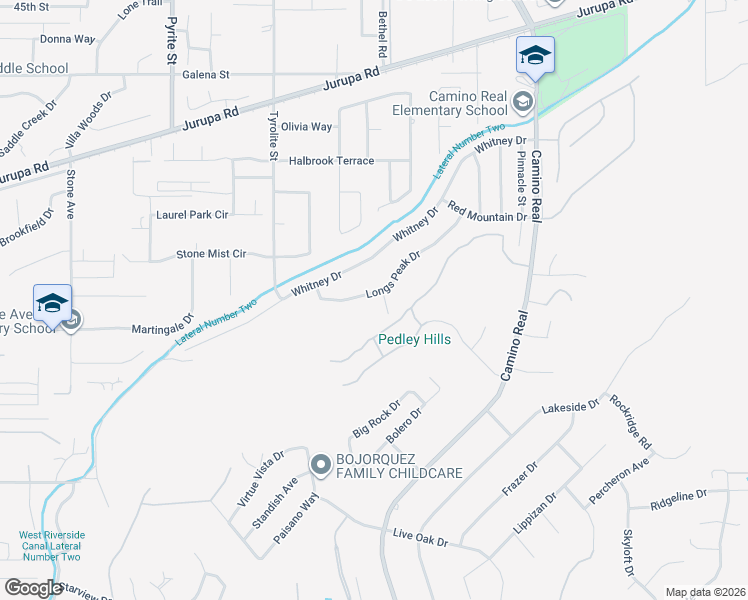 map of restaurants, bars, coffee shops, grocery stores, and more near 5062 Pikes Court in Riverside