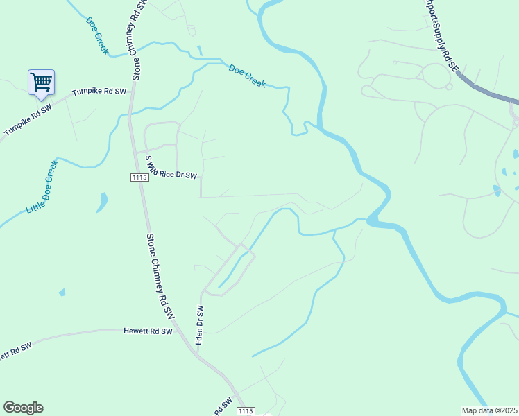 map of restaurants, bars, coffee shops, grocery stores, and more near 426 Eden Drive Southwest in Brunswick County