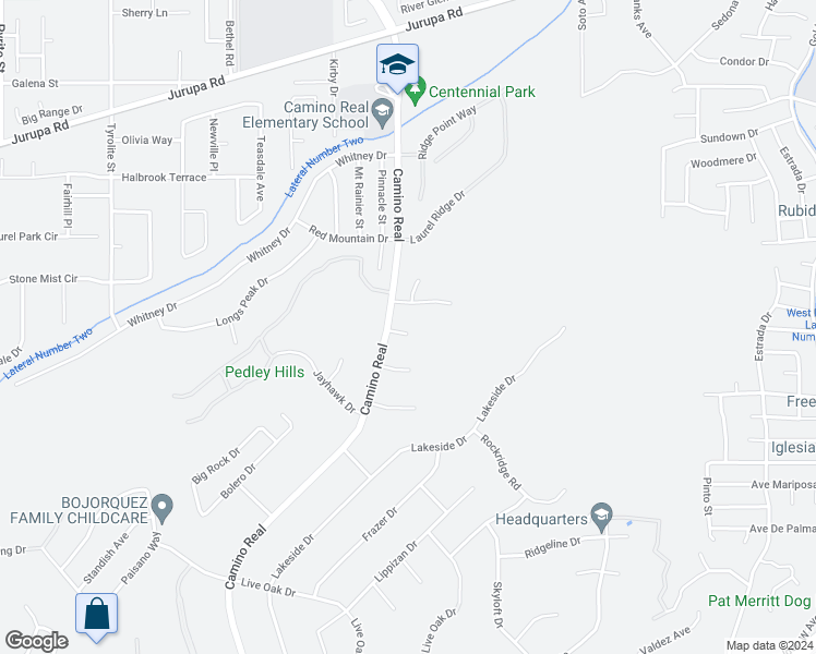 map of restaurants, bars, coffee shops, grocery stores, and more near 7471 Cottontail Court in Riverside