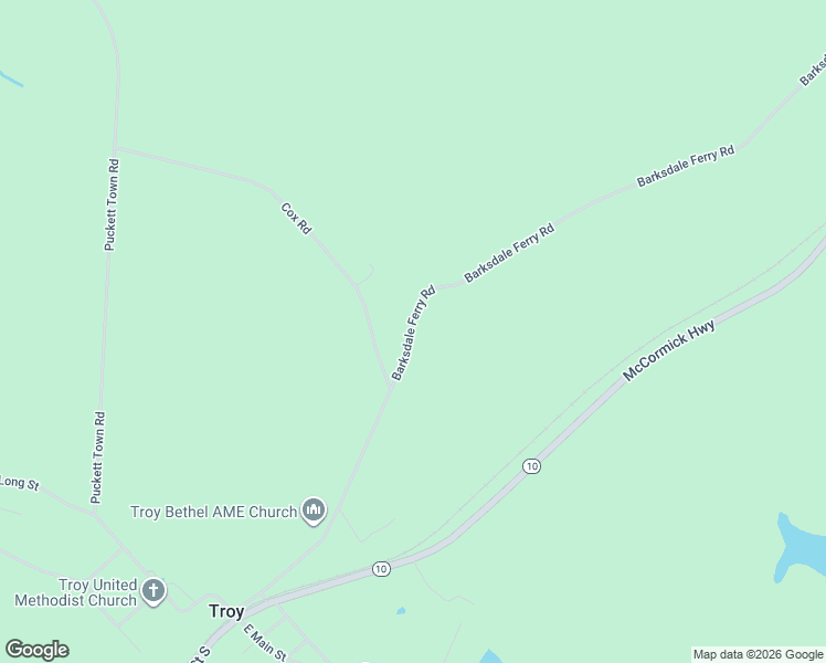 map of restaurants, bars, coffee shops, grocery stores, and more near 1209 Barksdale Ferry Road in Troy