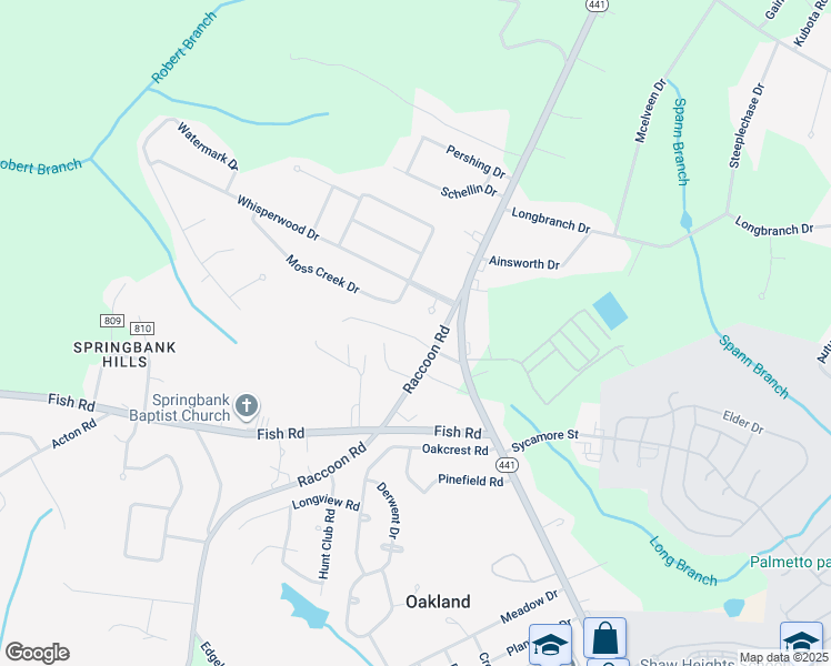 map of restaurants, bars, coffee shops, grocery stores, and more near 5525 Craven Lane in Dalzell