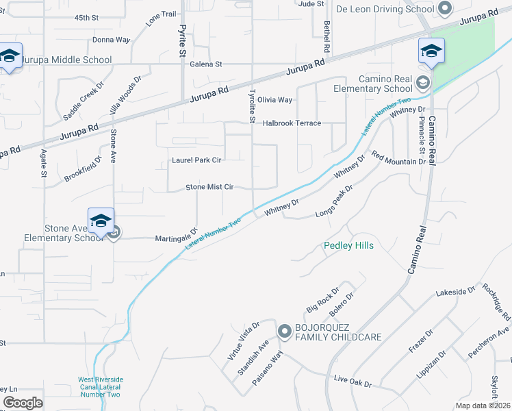 map of restaurants, bars, coffee shops, grocery stores, and more near 4984 Tyrolite Street in Riverside