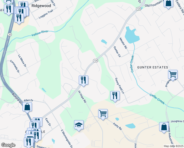 map of restaurants, bars, coffee shops, grocery stores, and more near 801 Braselton Highway in Lawrenceville
