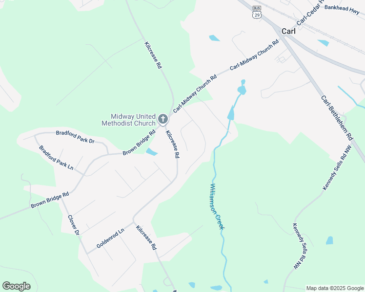 map of restaurants, bars, coffee shops, grocery stores, and more near 147 Crest Pointe Court in Auburn
