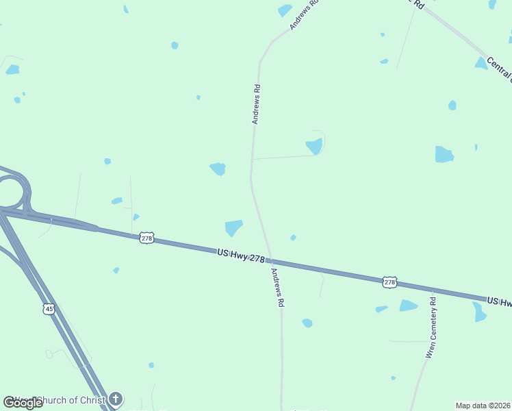 map of restaurants, bars, coffee shops, grocery stores, and more near Andrews Road in Nettleton