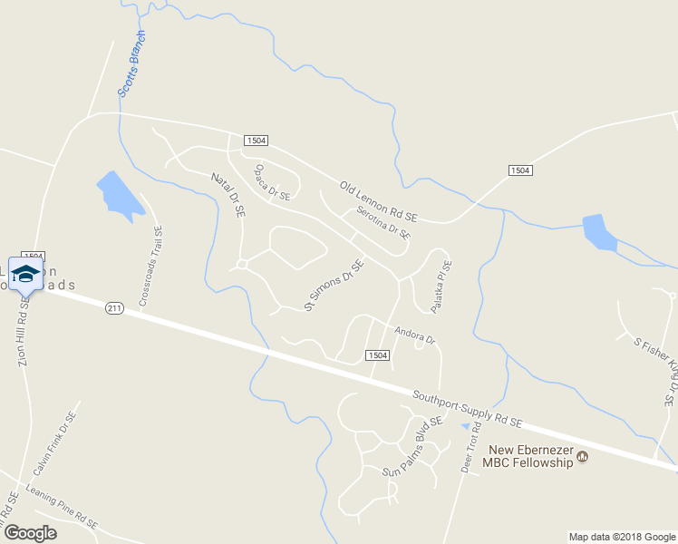 map of restaurants, bars, coffee shops, grocery stores, and more near 1264 Saint Simons Drive Southeast in Bolivia