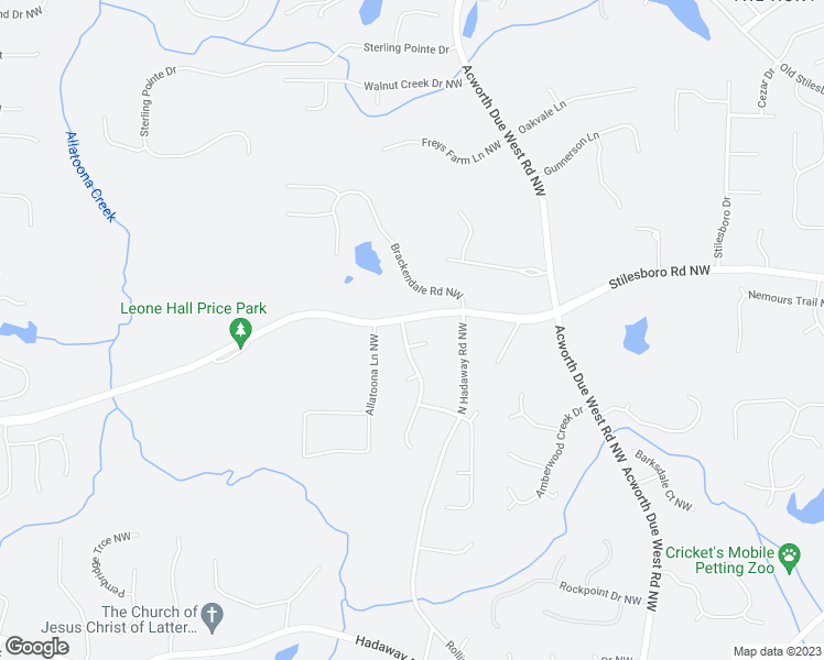 map of restaurants, bars, coffee shops, grocery stores, and more near 1759 Windchime Court Northwest in Kennesaw