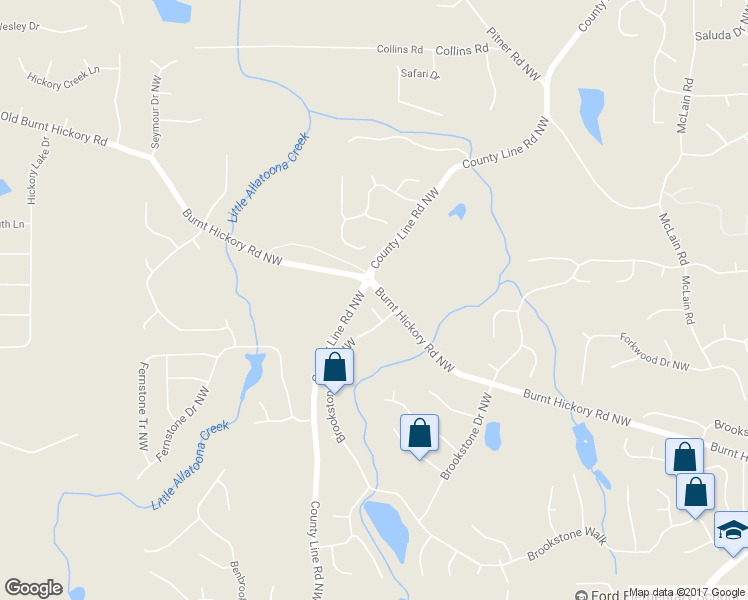 map of restaurants, bars, coffee shops, grocery stores, and more near 6064 Kenbrook Knolls Northwest in Acworth