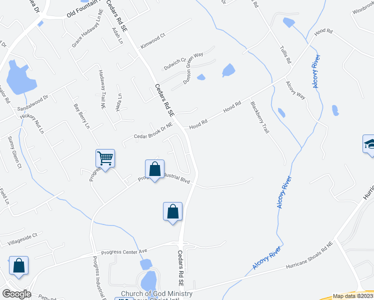 map of restaurants, bars, coffee shops, grocery stores, and more near 1532 Weatherbrook Circle in Lawrenceville