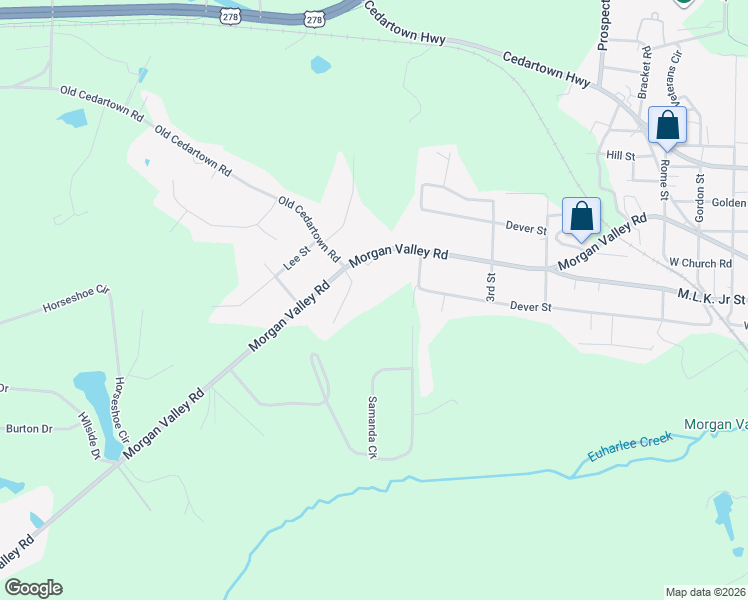 map of restaurants, bars, coffee shops, grocery stores, and more near 479 Morgan Valley Road in Rockmart