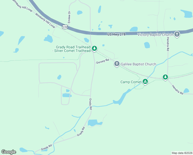 map of restaurants, bars, coffee shops, grocery stores, and more near 211 Grady Road in Rockmart