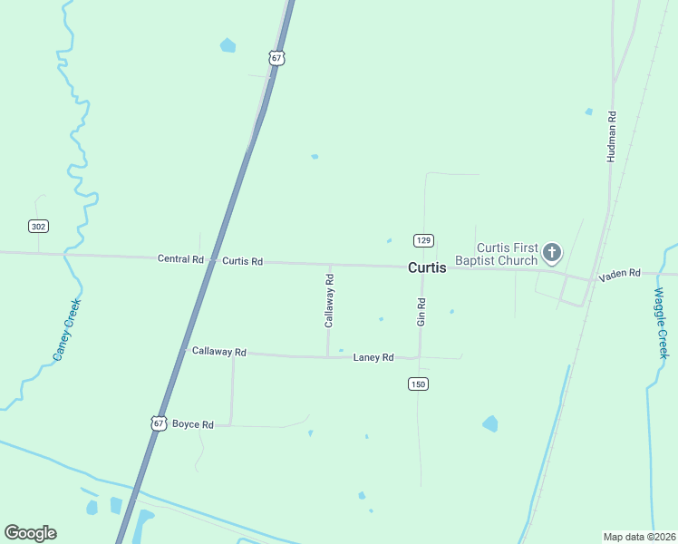 map of restaurants, bars, coffee shops, grocery stores, and more near 133 Curtis Road in Gurdon