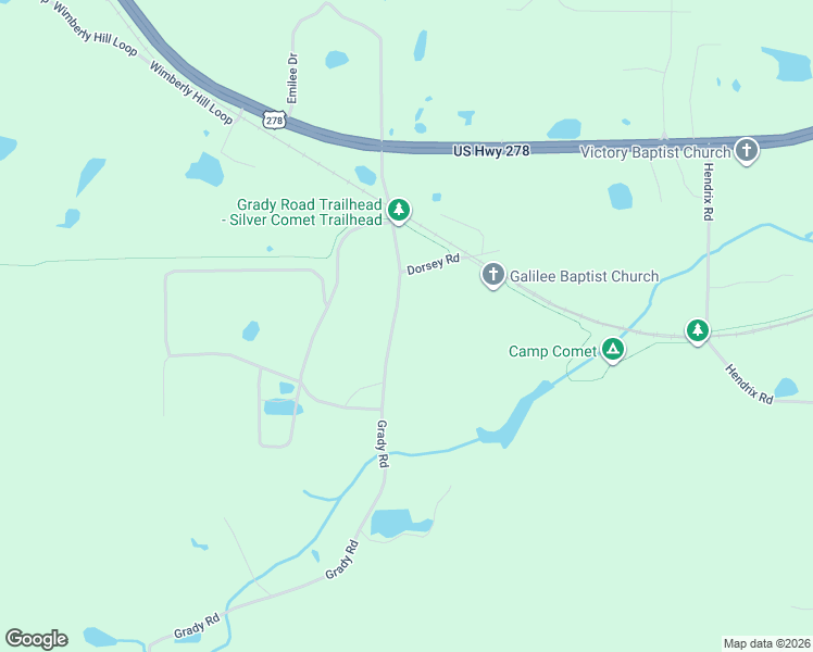 map of restaurants, bars, coffee shops, grocery stores, and more near 211 Grady Road in Rockmart
