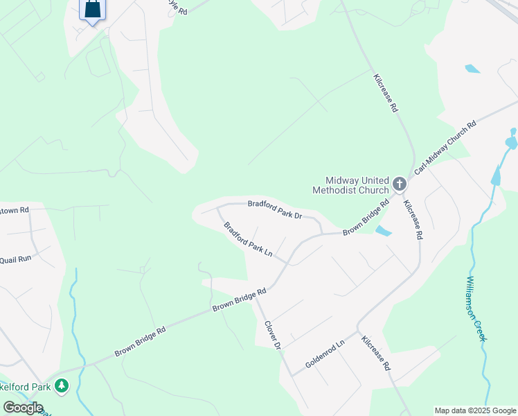 map of restaurants, bars, coffee shops, grocery stores, and more near 1130 Bradford Park Drive in Auburn