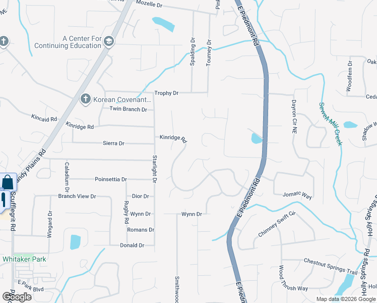 map of restaurants, bars, coffee shops, grocery stores, and more near 2015 Kinridge Road in Marietta