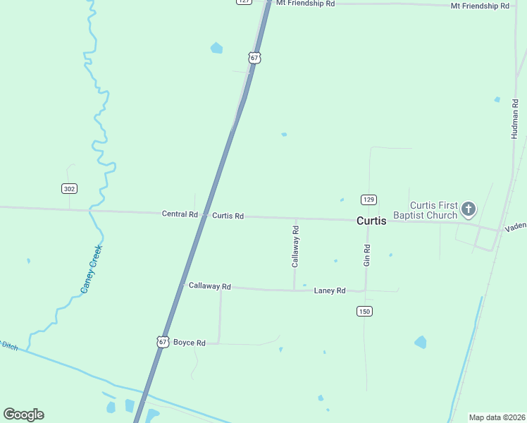 map of restaurants, bars, coffee shops, grocery stores, and more near 82 Curtis Road in Gurdon