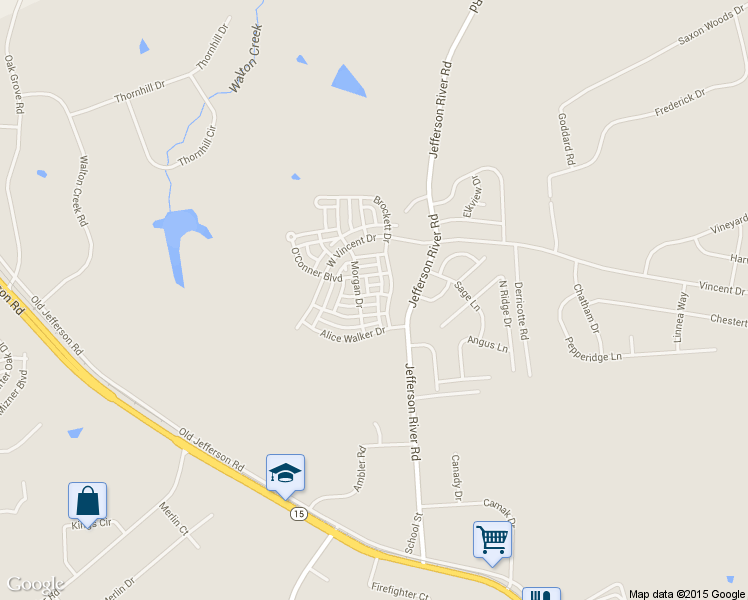 map of restaurants, bars, coffee shops, grocery stores, and more near 309 Samuel Clemens Way in Athens