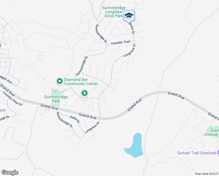 map of restaurants, bars, coffee shops, grocery stores, and more near 1202 Longview Drive in Diamond Bar