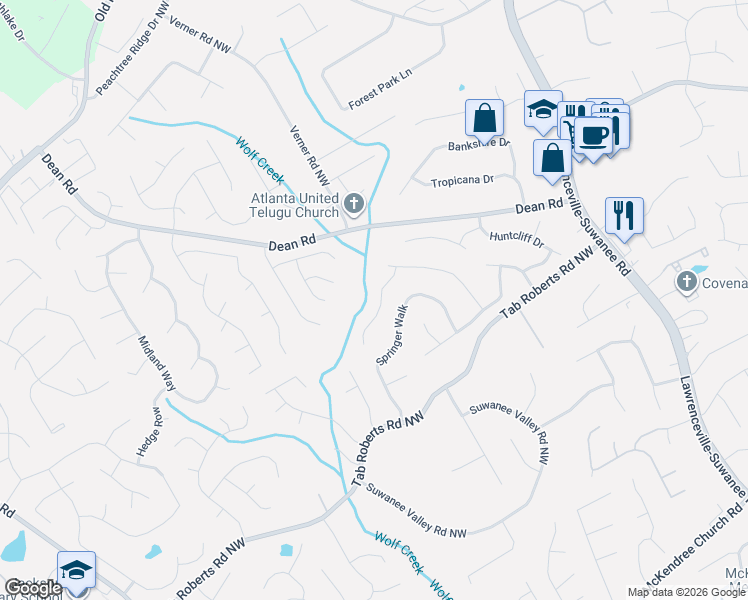 map of restaurants, bars, coffee shops, grocery stores, and more near 909 Light House Way in Lawrenceville
