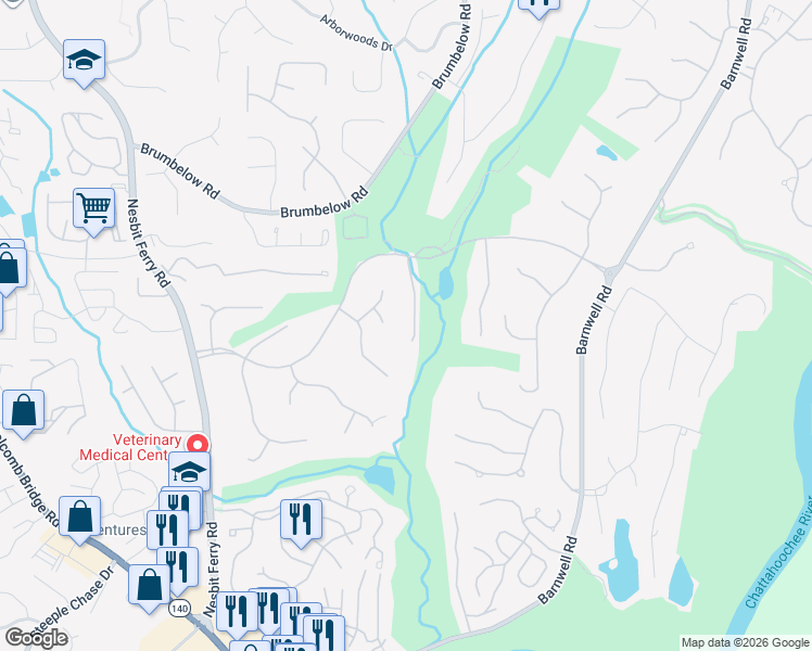 map of restaurants, bars, coffee shops, grocery stores, and more near 955 Yukon Drive in Alpharetta