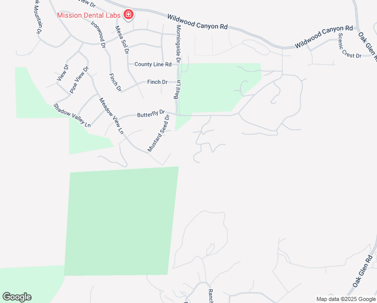 map of restaurants, bars, coffee shops, grocery stores, and more near 8321 Overview Court in Yucaipa