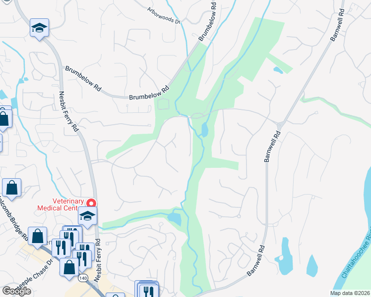 map of restaurants, bars, coffee shops, grocery stores, and more near 955 Yukon Drive in Alpharetta
