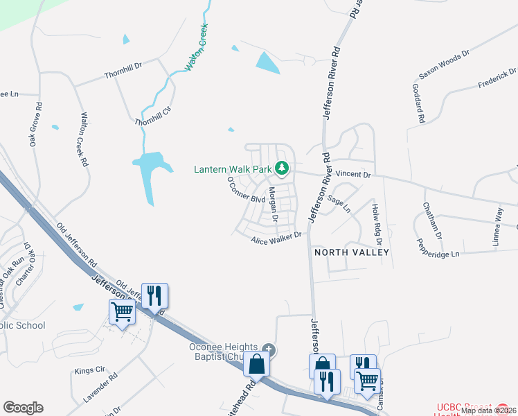 map of restaurants, bars, coffee shops, grocery stores, and more near 699 West Vincent Drive in Athens
