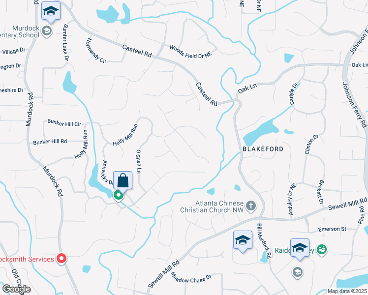 map of restaurants, bars, coffee shops, grocery stores, and more near 1986 Kramer Way in Marietta