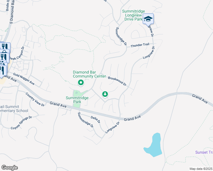 map of restaurants, bars, coffee shops, grocery stores, and more near 1240 Devon Place in Diamond Bar