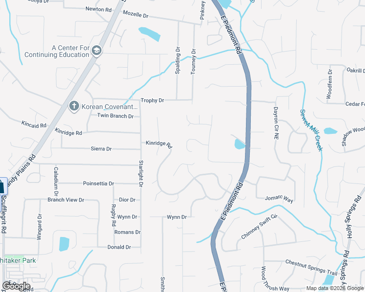 map of restaurants, bars, coffee shops, grocery stores, and more near 2118 Glenridge Court in Marietta