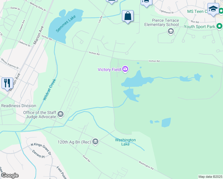 map of restaurants, bars, coffee shops, grocery stores, and more near Knight Road in Columbia