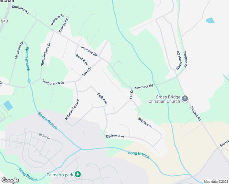 map of restaurants, bars, coffee shops, grocery stores, and more near 2610 Turningleaf Lane in Dalzell