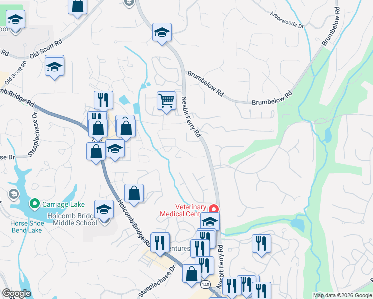 map of restaurants, bars, coffee shops, grocery stores, and more near 50 Devonshire Drive in Alpharetta
