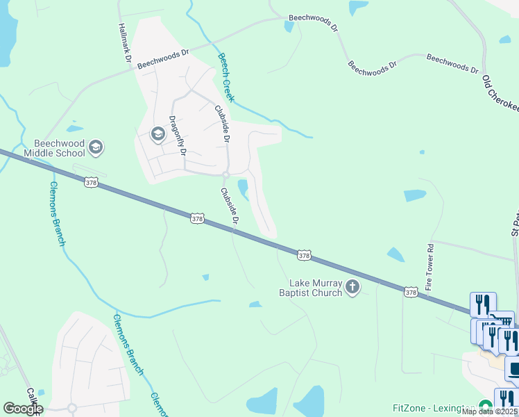 map of restaurants, bars, coffee shops, grocery stores, and more near 575 Hopscotch Lane in Lexington