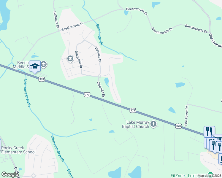 map of restaurants, bars, coffee shops, grocery stores, and more near 550 Hopscotch Lane in Lexington