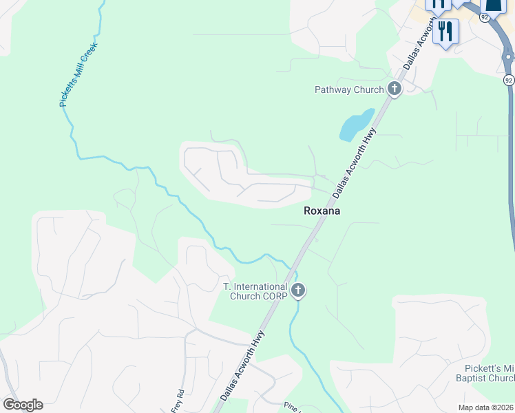 map of restaurants, bars, coffee shops, grocery stores, and more near 143 Cabana Court in Dallas