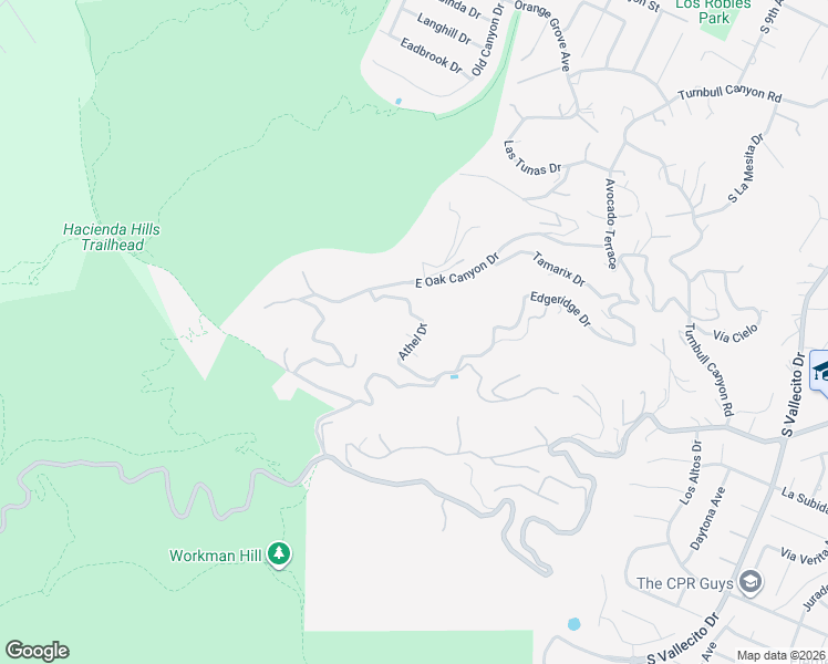map of restaurants, bars, coffee shops, grocery stores, and more near 2935 Athel Drive in La Puente