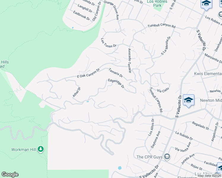 map of restaurants, bars, coffee shops, grocery stores, and more near 14662 Horticultural Drive in Hacienda Heights