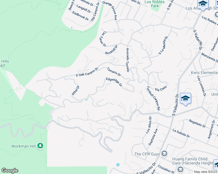 map of restaurants, bars, coffee shops, grocery stores, and more near 14662 Horticultural Drive in Hacienda Heights