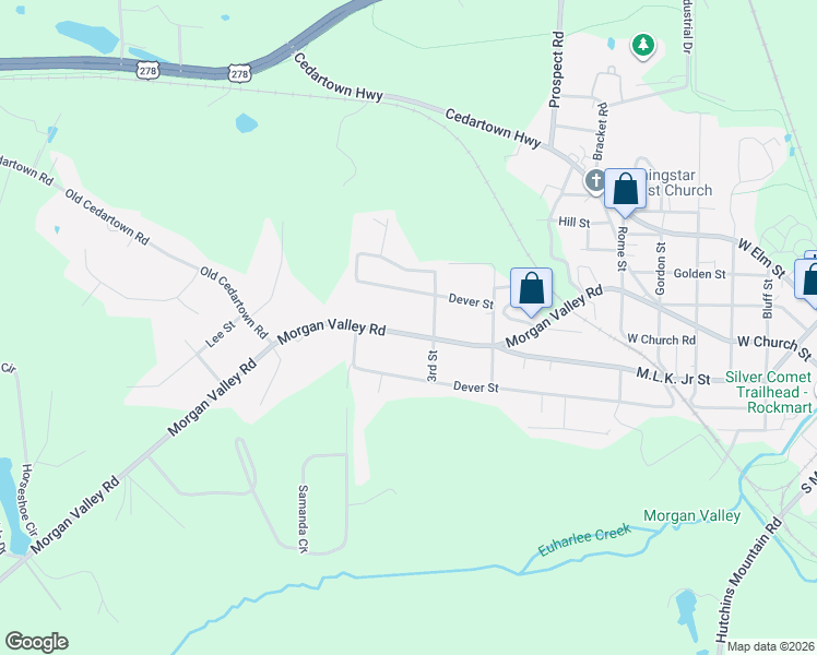 map of restaurants, bars, coffee shops, grocery stores, and more near 331 Morgan Valley Road in Rockmart