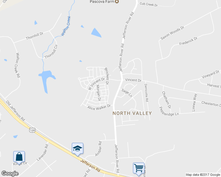 map of restaurants, bars, coffee shops, grocery stores, and more near 156 Brockett Drive in Athens