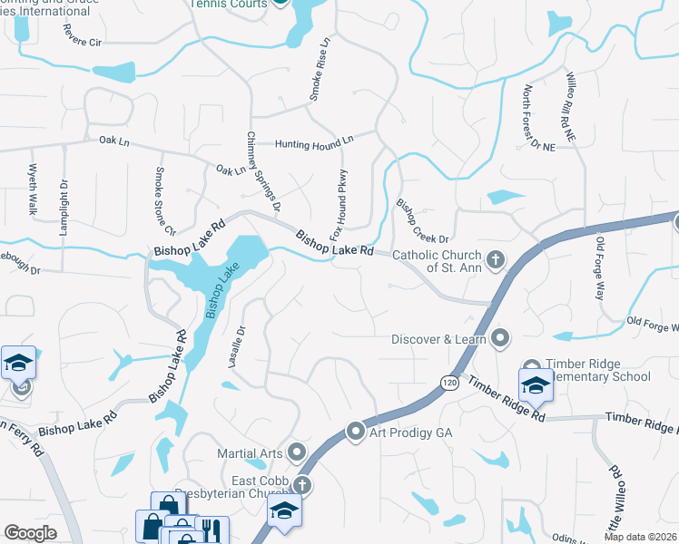 map of restaurants, bars, coffee shops, grocery stores, and more near 2099 Haverhill Drive in Marietta