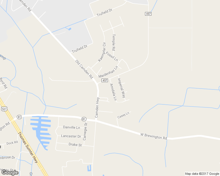 map of restaurants, bars, coffee shops, grocery stores, and more near 2860 Amidala Lane in Sumter