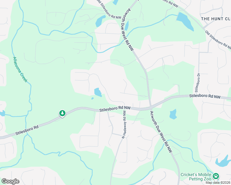map of restaurants, bars, coffee shops, grocery stores, and more near 4545 Callaway Crest Drive Northwest in Kennesaw