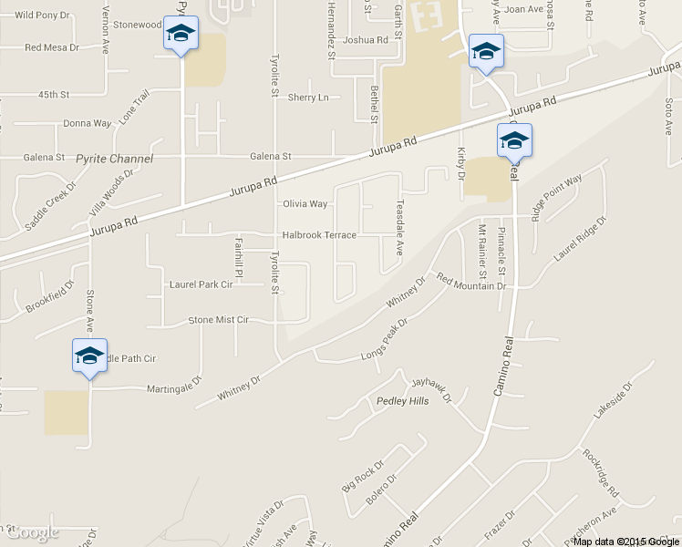 map of restaurants, bars, coffee shops, grocery stores, and more near 4880 Brookhill Terrace in Riverside