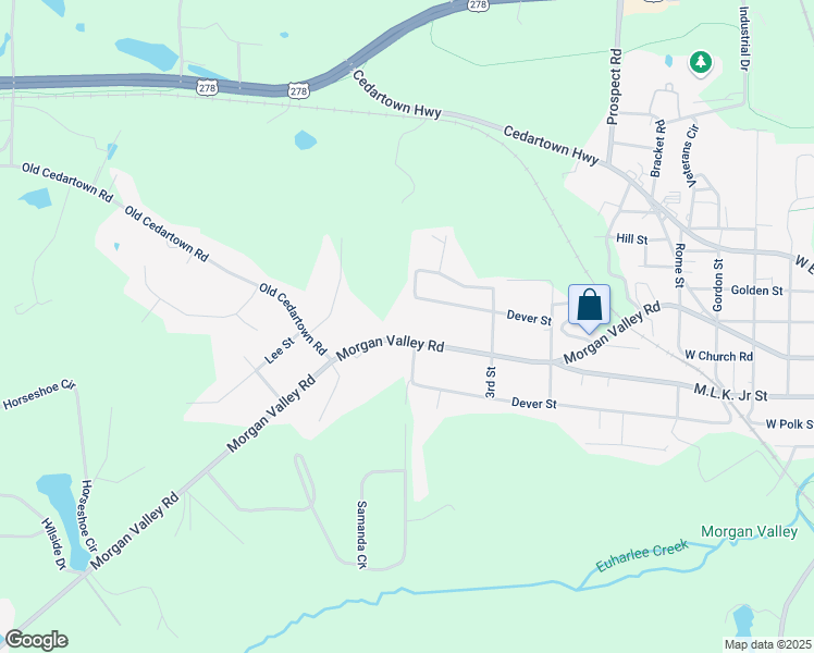 map of restaurants, bars, coffee shops, grocery stores, and more near 394 Morgan Valley Road in Rockmart