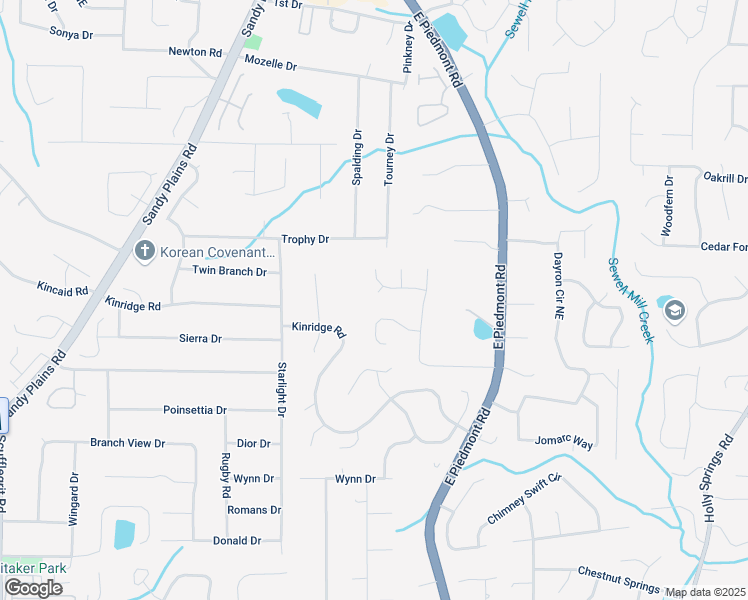 map of restaurants, bars, coffee shops, grocery stores, and more near 1988 Claiborne Court in Marietta