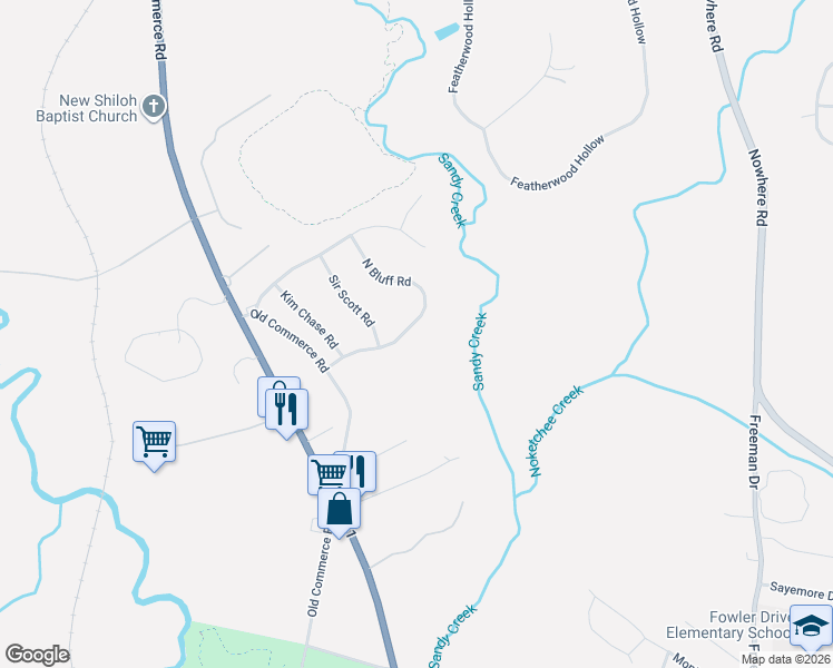 map of restaurants, bars, coffee shops, grocery stores, and more near 205-215 North Bluff Road in Athens