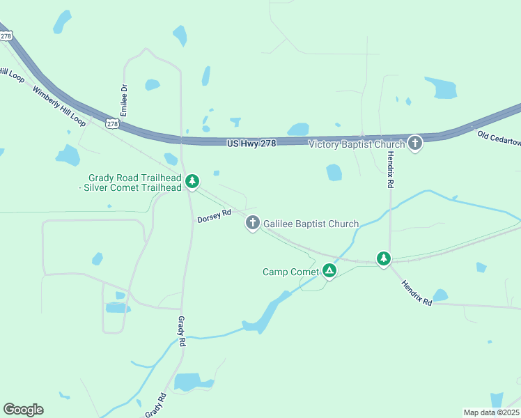 map of restaurants, bars, coffee shops, grocery stores, and more near 81 Gilley Road in Cedartown